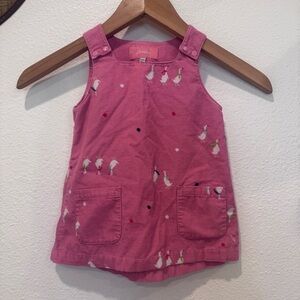 Silly Goose Joules Pink Baby Girls Corduroy Pinafore Dress Spring Vintage Style